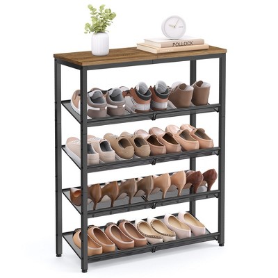 25 Pairs 5 Tier Shoes Rack Organizer popular Shelving - Black