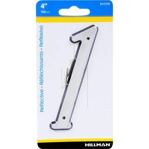 Hillman 4 in. Reflective Silver Plastic Nail-On Number 1 1 pc (Case of 3) - 1 of 1