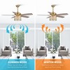 Parrot Uncle 52-inch Modern Antique Brass Crystal Ceiling Fan with Lights and Remote - 3 of 4