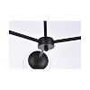 Elegant Lighting Briggs 26 inch flush mount in black with clear shade - 4 of 4