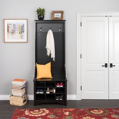  Hall Tree with Bench and Shoe Storage, Entryway Bench with Coat  Rack, 24 Shoe Cubby, White : Home & Kitchen