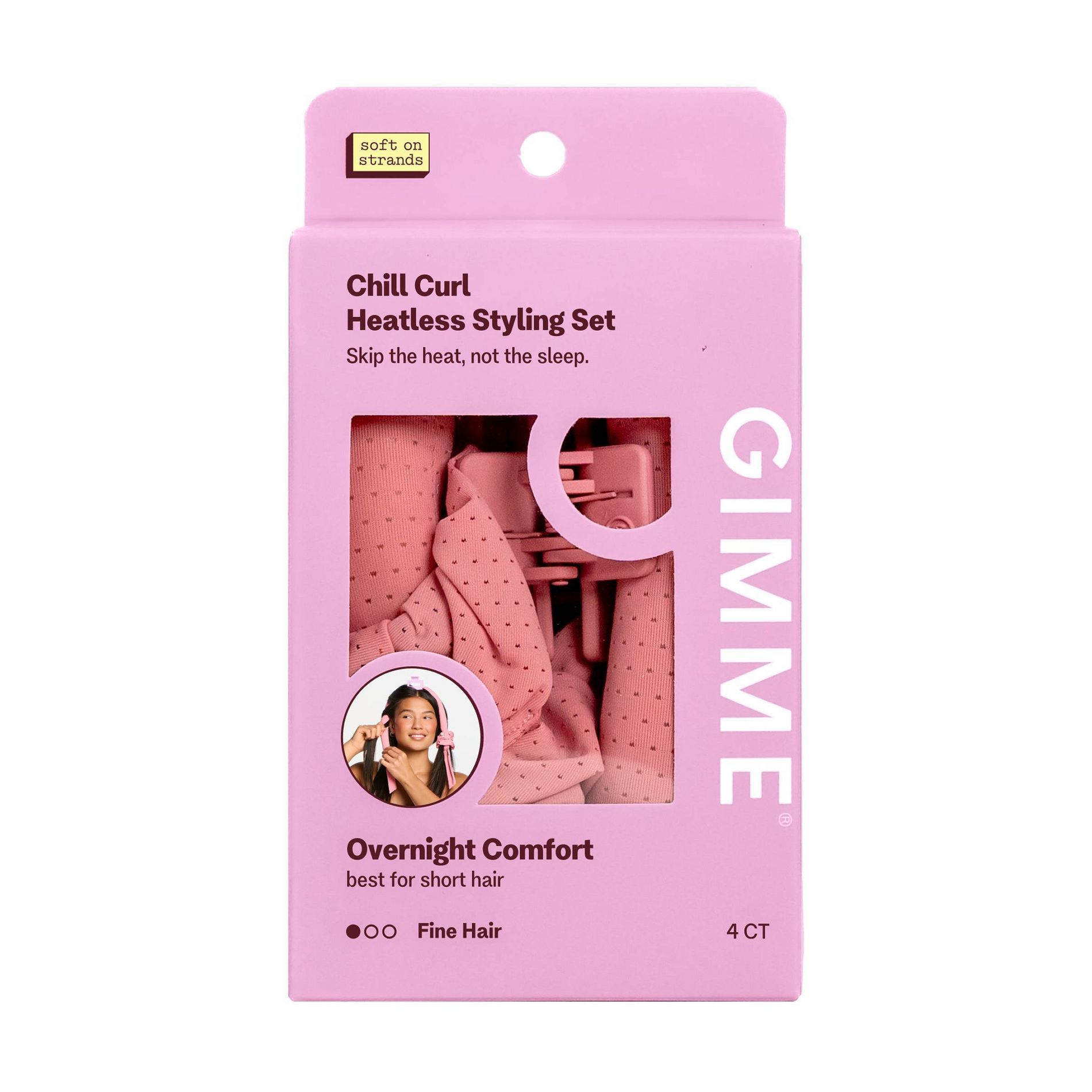 Gimme Beauty Chill Curl Heatless Styling Set - Short & Fine Hair - 4ct