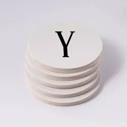 50ct 4" Personalized Lettering on Coasters White