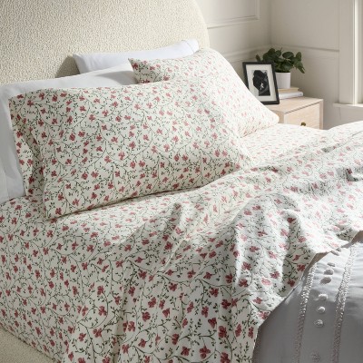 Ultra Soft Flannel Sheet Set Floral – Threshold