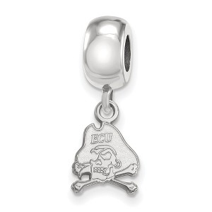 Black Bow Jewelry Sterling Silver East Carolina Pirates NCAA Bead Charm - 1 of 4