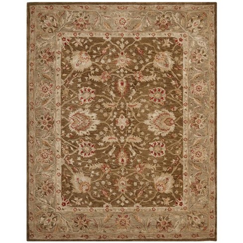 Anatolia An512 Hand Tufted Area Rug - Brown/green - 8'9