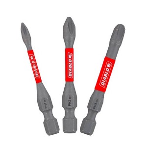 Diablo Phillips 2 in. L Drive Bit Set Black Oxide 3 pc - 1 of 2