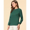INSPIRE CHIC Women's Chiffon Semi Sheer Keyhole Neck Elegant Work Blouse - 3 of 4