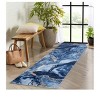 Soft Modern Abstract Boho Area Rug, Washable Non-Slip Faux Wool Vintage Carpet for Living Room & Bedroom,Handmade Machine Washable Rug - 3 of 4
