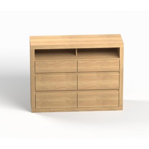 6-Drawer Dresser, Wood Chest of Drawers, Storage Cabinet for Bedroom Living Room - 1 of 1