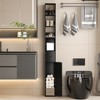 VECELO Tall Bathroom Cabinet with Adjustable Shelves, Slim Storage Cabinet with Toilet Paper Scroll & Small Drawer - 4 of 4
