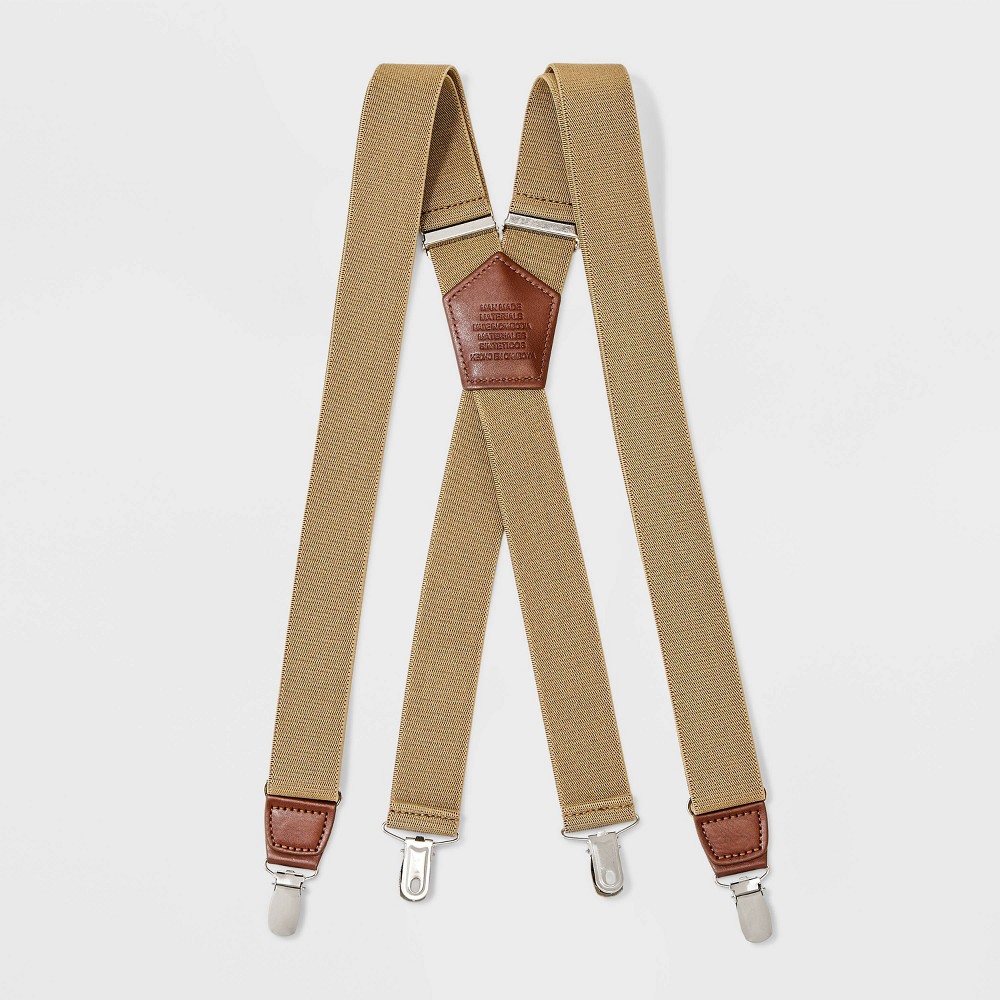 Photos - Belt Men's Solid Suspender - Goodfellow & Co™ Khaki One Size