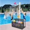 Garvee Pool Float Storage PE Rattan Poolside Float Storage with Wheels & Side Shelves, Elevated Design for Dryness, for Patios, Gardens and Balconies - 3 of 4