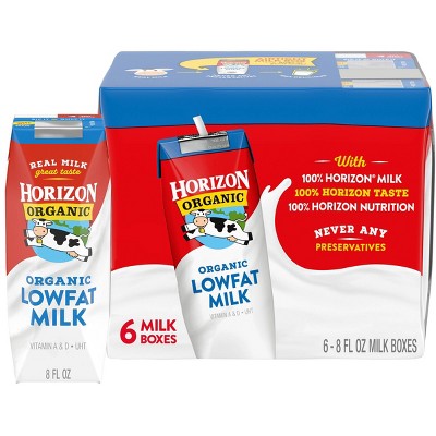 Horizon Organic 1% Plain Milk - 6pk/8 fl oz Boxes