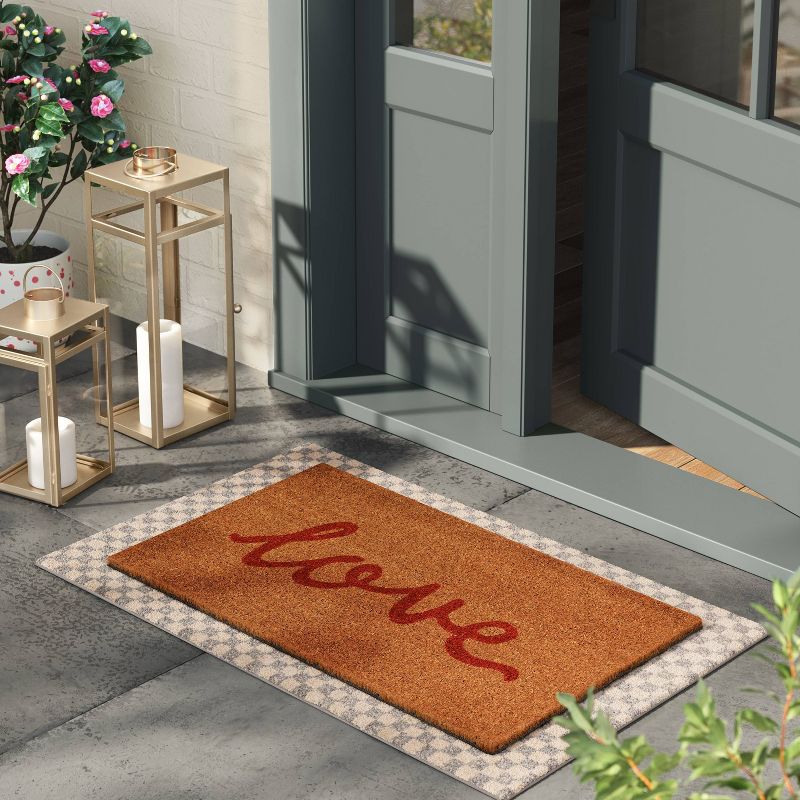 1&#39;6&#34;x2&#39;6&#34; &#39;Love&#39; Coir Doormat Red/Natural - Threshold&#8482;, 3 of 12