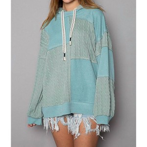 Women's Balloon Sleeve Cut Sew Sweater Knit Top - POL - 1 of 4