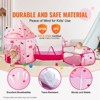 VEVOR 3 in 1 Kids Play Tent with Tunnel for Girls, Princes, Boys, Babies and Toddlers, Indoor/Outdoor Pop Up Playhouse, Magenta Color - 3 of 4