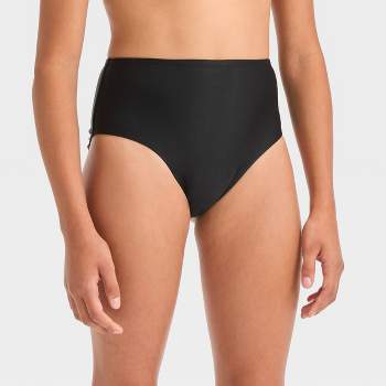 Girls' 'Sun Beams' Solid Bikini Swim Bottom - art class™ Black