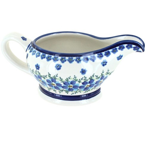 Bruntmor 20 Oz Ceramic Gravy Boat With Tray, Blue : Target