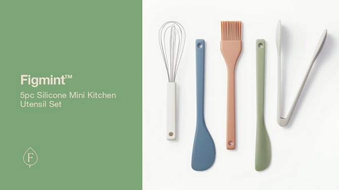 5pc Silicone Mini Kitchen Utensil Set - Figmint&#8482;, 2 of 8, play video