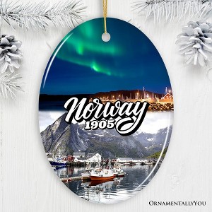 Charming Norway Ornament, Scandinavian Fjord Landmarks Christmas Gift and Oslo Souvenir| OrnamentallyYou - 1 of 4