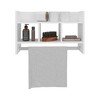 ChicFurnit Bathroom Storage Cabinet Franklin Bath Shelf with Towel Bar and Open Shelves for Bathroom Organization, White, 28.7"*12.9"*4.3" - 4 of 4