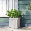 Sevobal Planters Small Plant Pot for Indoor Home Office Table Plants, Small Square Planter pot for Flowers Herb,White, 10.75"*10.75"*11" - 2 of 4