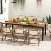 Costway 79" Acacia Wood Patio Table 8-Person Outdoor Dining Table with Umbrella Hole - 2 of 4
