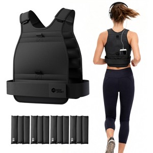 Adjustable Weighted Vest for Men and Women 13 to 22LB Workout Training Vest with Removable Weights Breathable Fabric for Running Fitness - 1 of 4
