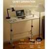 Standing Desk Adjustable Height Desk - Small Mobile with Wheels, Portable Laptop Table, 31''-43'' Range for Home Office, Classroom (32'' x 16'' Black) - 4 of 4