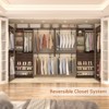 Aheaplus Set of 2 Closet Storage Organizer with Hanging Rods and Drawers, Walk-in Closet System with Adjustable Shelves and Shoe Rack - 4 of 4