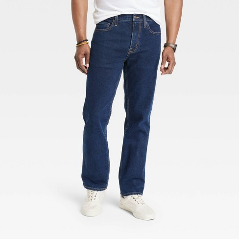 Men's Straight Fit Jeans - Goodfellow & Co™ Dark Blue 36x30