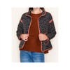 Women's Polar Collar Button Closure Floral Quilted Jacket - STACCATO - 3 of 4