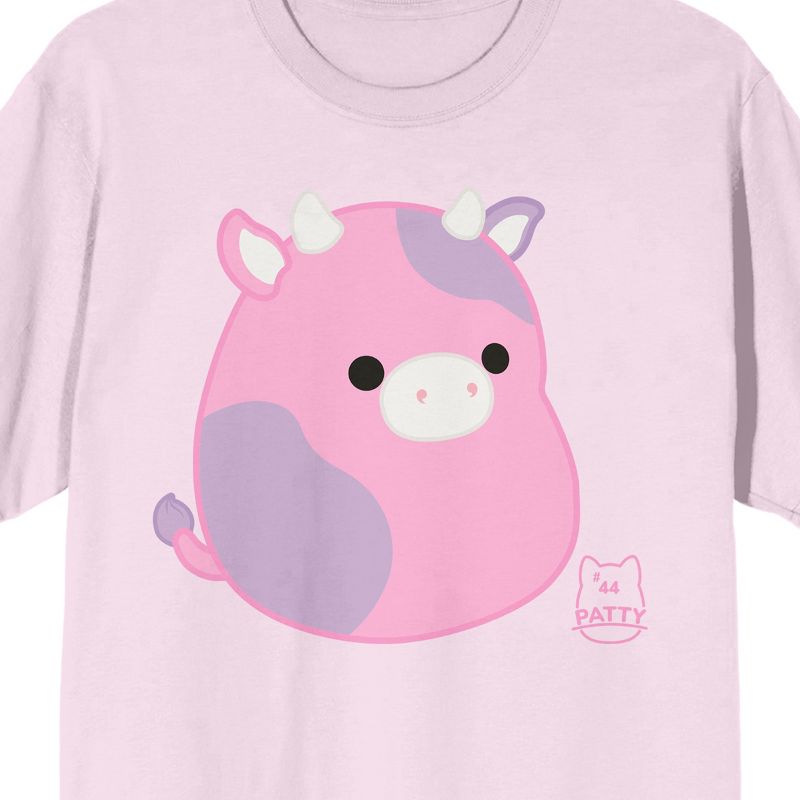 Squishmallows Patty Crew Neck Short Sleeve Cradle Pink Adult T-shirt, 2 of 3