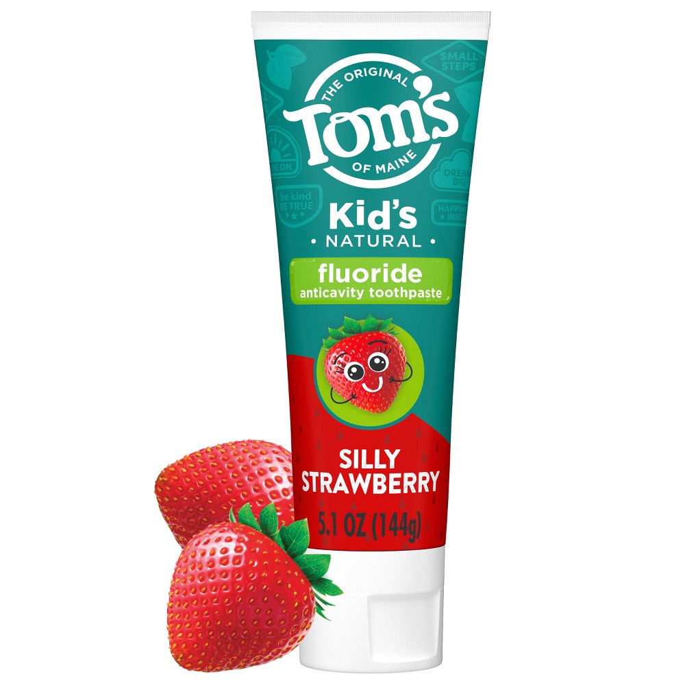 Photos - Toothpaste / Mouthwash Tom's of Maine Silly Strawberry Childrens Anticavity Toothpaste 5.1oz
