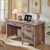 53" Farmhouse Home Office Desk, Writing Desks with File Cabinet & Drawer - 2 of 4