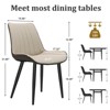 Sapphtopaz Modern Dining Chairs with Wave Pattern PU Upholstered Armless Kitchen Chair with Metal Leg Dining Room Chair for Dining Room - 4 of 4