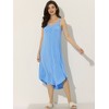 Allegra K Women's V Neck Solid Soft Spaghetti Strap Cami Lounge Nightdress - 2 of 4