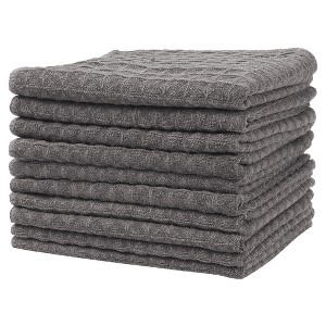 Unique Bargains Waffle Weave Microfiber Absorbent Quick Drying Lint Free Dish Towels - 1 of 4