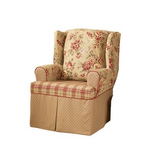 Lexington Wing Chair Slipcover Red - Sure Fit