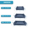 Arlee Home & Pet Cresent Lounger Orthopedic Eco-Friendly Memory Foam Dog Bolster Bed - Blue - M - image 4 of 4