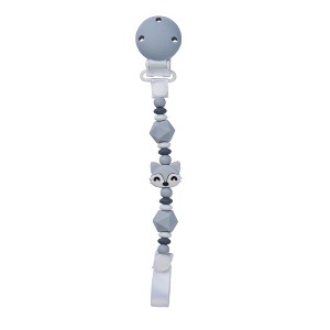 SARO "Foxy" Silicone Pacifier Clip Holder: BPA-Free Baby Teether Chain & Soother Clip - 1 of 4