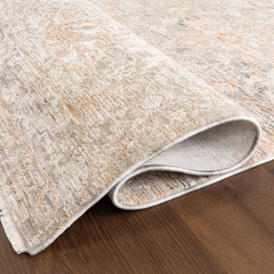 Kriti Beige and Taupe Medallion Synthetic Area Rug