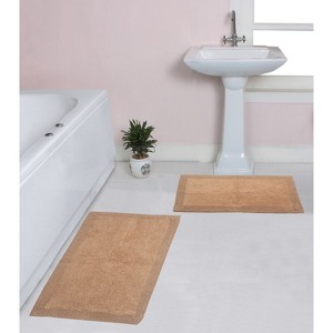 Home Weavers Luxury Collection 100% Cotton Tufted Bathroom Rug Set, Non-Slip Latex Bath Rug Set - 1 of 4