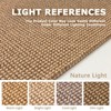 Itopfox Boho Woven Entryway Rug, Washable Non-Slip Rubber Backed Indoor Door Mat, Cotton Kitchen Floor Carpet for Foyer, Backdoor, Tan/Orange/Brown - 4 of 4