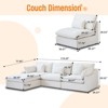 WJShome Cloud Couch Modular Sectional Sofa,119.29" L Shaped Couch,Convertible Wide Seater,3 Seater With 1 Ottoman,Covers Washable&Replaceable - 4 of 4
