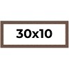 PosterPalooza | 30x10 Wide Barnwood Picture Frame, UV Acrylic, 6 Finishes - Grey, Brown, White, and Black - 2 of 4