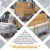 ORRD Heavy Duty Steel Panel Truck - 2000lbs Capacity, 36"x24", 6" Swivel Brake Casters, 3 Handrails - 4 of 4