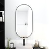 18 x 35 Inch Oval Black AL-Alloy Metal Frame Bathroom Mirrors for Over Sink, Wall-Mounted HD Bathroom Vanity Mirror with PVC Backboard - 2 of 4