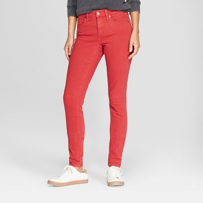 red skinny jeans target